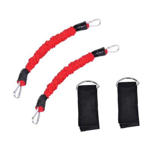 KJHBV Bandas de Resistencia para Tobillos Rojas Agarres Cómodos de Esponja y Material de Poliéster y Metal para Entrenamiento de Salto Vertical y Yoga en Casa