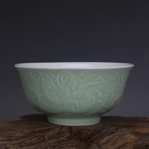 Cuenco de porcelana esmaltada china de 15 cm con dragón oriental 3