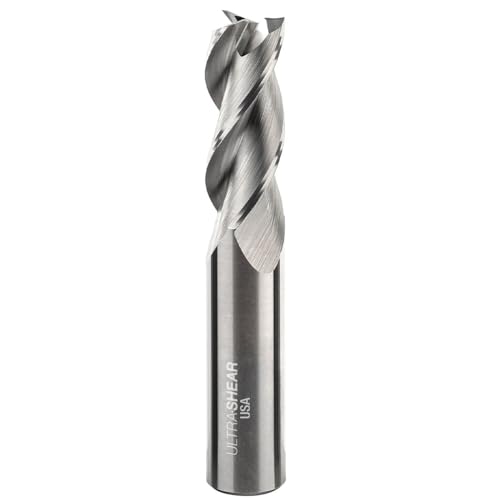 Image of 1 /2 Inch End Mills, 3 Flute, USA Made Solid Carbide CNC Aluminum Cutting End Mill Bits for Roughing & Finishing - Square End - UF27006