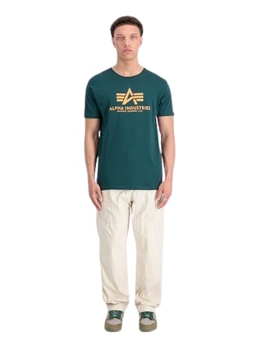 Alpha Industries Herren Basic T-Shirt, Force Green, L – Ansicht 2