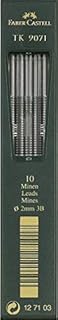Faber-Castell F127103 TK9071 2mm 3b Leads (Pack of 10), Black
