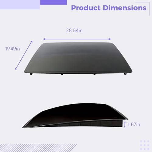 Techo solar simulado universal coche plástico negro deflector sin taladro 2