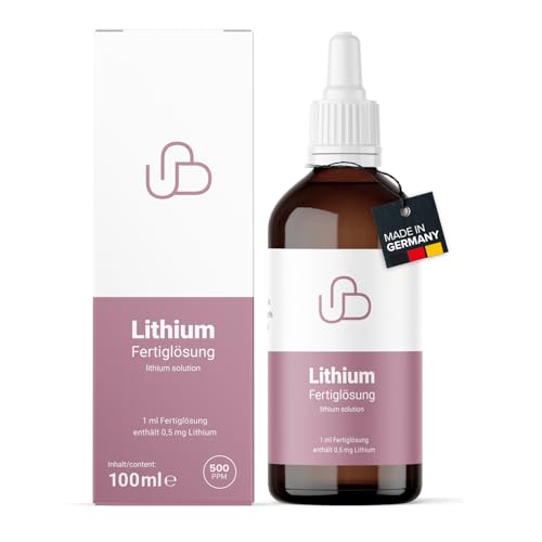 Schweizer Naturals® Litio, solución de orotato de litio puro (pureza:  98,5%) y agua muy pura, 1 ml de solución lista para usar contiene 0,5 mg de litio = 500 ppm, 100 ml