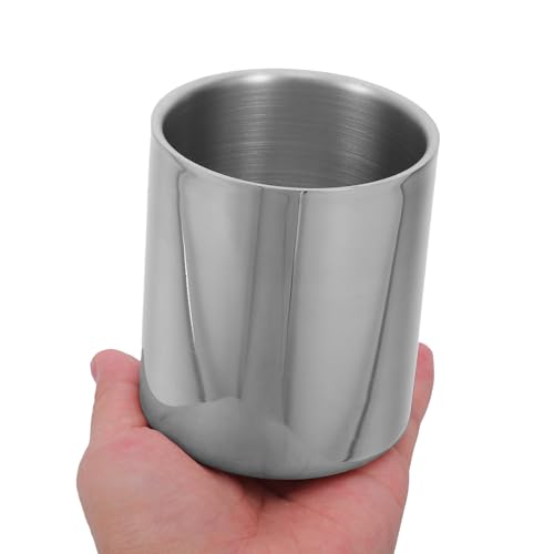 Vasos de acero inoxidable de doble pared con acabado térmico y apilable, pack de 4 5