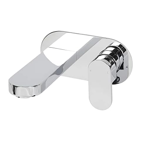 Modern Wall Mounted Basin Mixer Tap Brass Chrome Single Lever Bathroom Cover