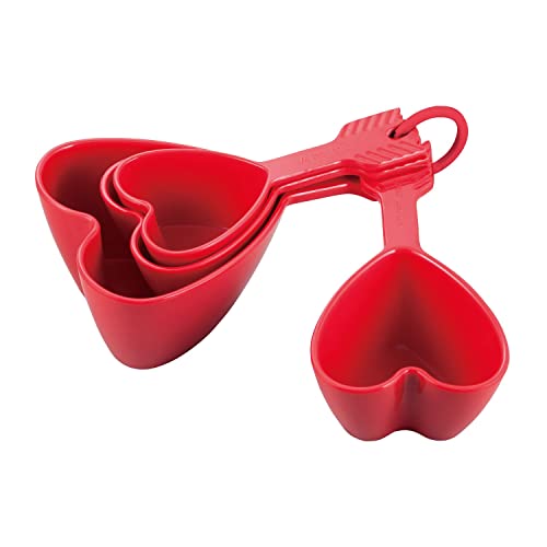 Set 8 Piezas Vasos y Cucharas Medidoras Corazón Melamina miniatura 2