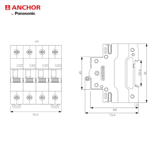 Image of Anchor by Panasonic UNO Series 100 Amp 4 Pole Isolator (98099)