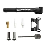 モバイルエアポンプ自転車 - コンパクトな高圧ポンプ、手動操作、4 つの多ニュアル ポータブル 4機能アダプター、持ち運びが簡単 サイクリング、サイクリング、ロードスポーツでの使用に確実な空気供給