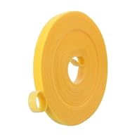 Color: Yellow; Material: Nylon; Tape Width: 10 mm / 0.39 Inch; Roll Length: 10 m / 32.8 Feet; Packing List: 1 Pcs x Hook and Loop Tape Advantages: The double-sided cable tie is crafted from a blend of PP nylon material, ensuring durability and reusab...