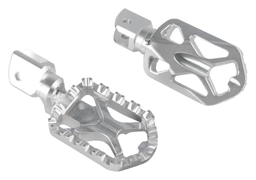 Motorrad Fußrasten Für BMW R1100GS R1150GS R1200 800GS RnineT Motorrad Verstellbare Fußstützen Aluminium(Silver No Cover)