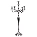 Candelabro A 5 Luci Col. Oro H. 40 Cm In Acciaio