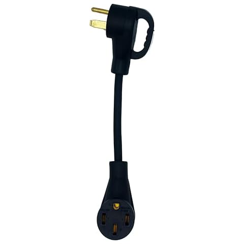 Sanoolir Welder Adapter Cord, NEMA 14-50P Male to 6-50R Female, 30 Amp Welder Power Adapter Plug, Heavy Duty STW 10 AWG*3C 30 Amp 125V/250V 7500 Watt (6-50P-14-50R-13.7inch-32A) Cover