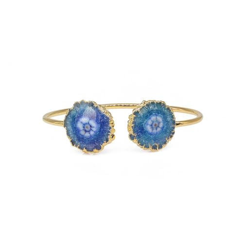 Bracelet jonc ouvert en quartz solaire : ajustement parfait sans douleur