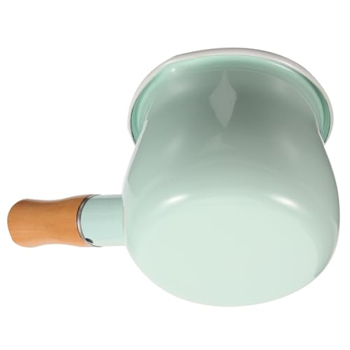 VALICLUD Cacerola Esmaltada Pequeña Antiadherente con Mango para Calentar Leche y Cocinar Olla Ligera y para Bebés y Uso Cocina Diaria Color Aleatorio