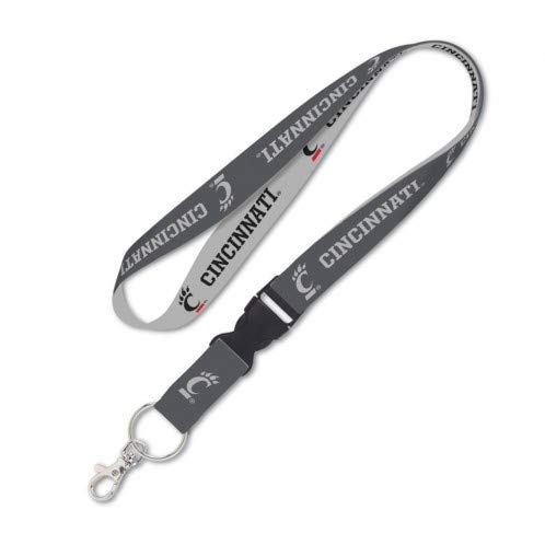 Cordon Cincinnati Bearcats à sangle large de 2,5 cm et clip de séparation rapide