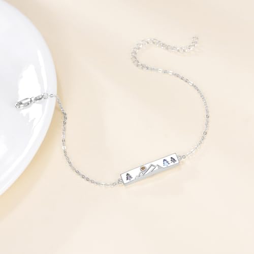 Image of AOBOCO Mustard Seed Bracelet 925 Sterling Silver Cross Bracelets Christian Faith Jewelry Gift for Women