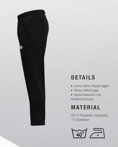 JAKO Unisex Tracksuit Hose Wardrobe, schwarz, M – Ansicht 4