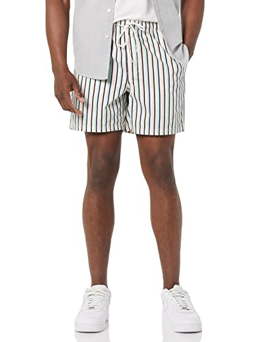 Image of Amazon Essentials Men's 8 inch Inseam Relaxed-Fit Cotton Drawstring Pull-On Walk Shorts, Summer-Weight