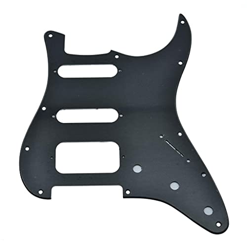 Pickguard Strat KAISH noir mat 11 trous avec vis pour guitare US