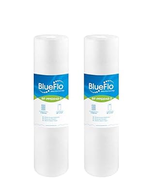 5 Micron 20 x 4.5 Whole House Sediment Water Filter, 2 Pack Big Water Filter Replacement Cartridge Compatible with DGD-5005-20, FP25B, FPMB5-20, AP810-2, 2 Pack