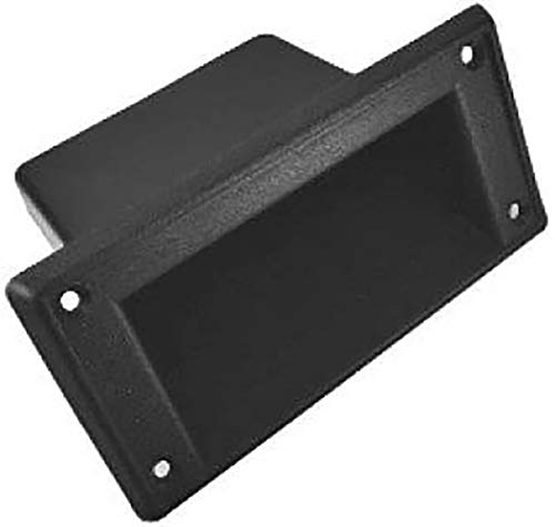 Miyako Recessed Speaker Handle Pocket Style 4" X 3.5" For Speaker Box Cabinet - Long Lasting Heavy Duty Black Abs Plastic Construction Lift Heavy Items Without The Worry Of Braking Them 1 Pair (2 Pcs) #TOP2