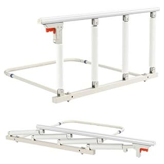 Ixdregan Sponda letto anziani, maniglia pieghevole per la guida del comodino, presa per la protezione della mano di sicurezza anticaduta per anziani, sponde letto anziani sbarra letto bambini 92x45cm