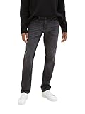 TOM TAILOR Herren Josh Regular Slim Jeans mit Stretch, 10250 - Used Dark Stone Black Denim, 34/34