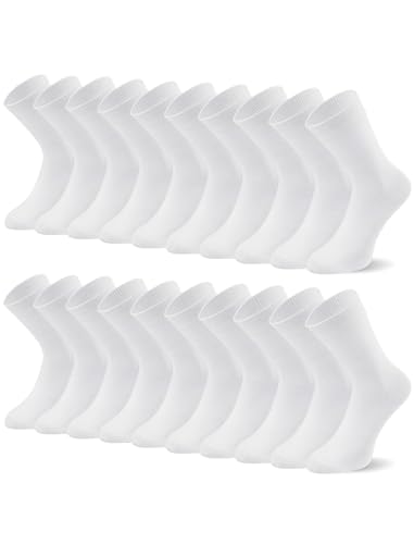 QINCAO Chaussettes Homme Coton Lot de 10 Travail Quotidien