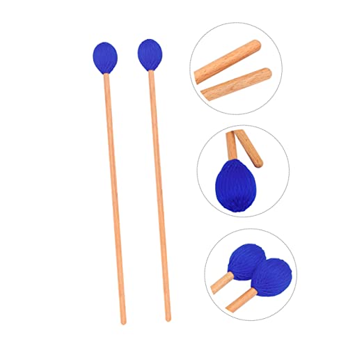 2 baquetas para marimba con cabeza de lana y mango duradero miniatura 4
