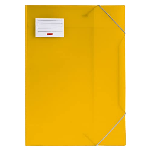 NEU BRUNNEN Sammelmappe FACT!pp DIN A3 aus Kunststoff, gelb, mit Gummizug