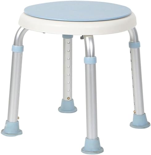 回転入浴スツール妊婦浴室入浴椅子身体障害者入浴椅子老人アルミ合金浴室スツール360度回転 丸形 シャワーチェア バスチェア シャワースツール お風呂 椅子 風呂椅子 風呂チェア 背なし 高さ調節可能 入浴補助用具