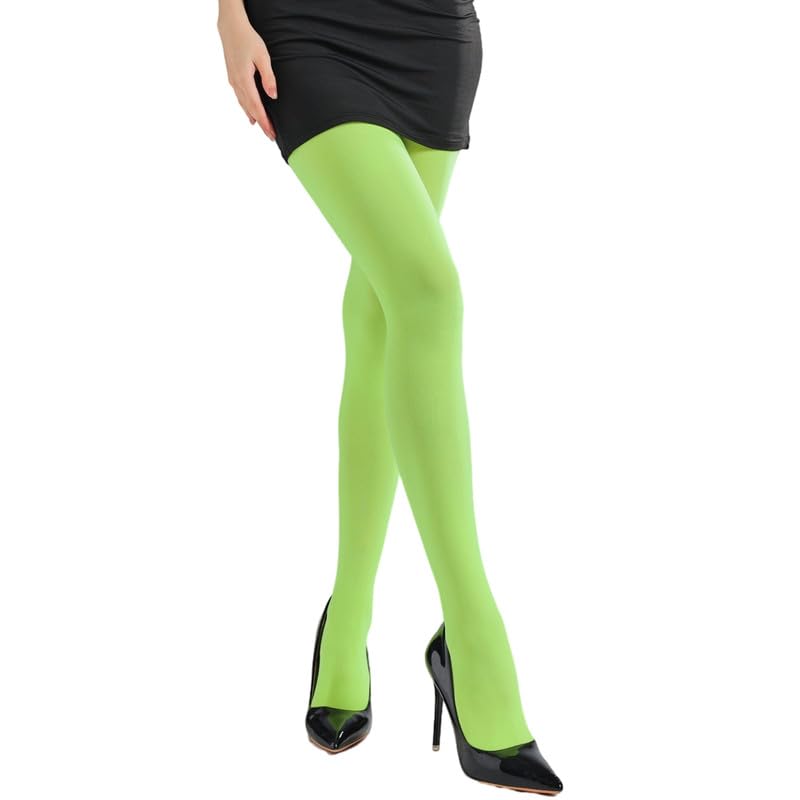 Image of Verdancy Ultra Stretchable Plus Size for 265lbs Opaque Solid Color Women's Stockings 50D Tights High Waist Footed Pantyhose