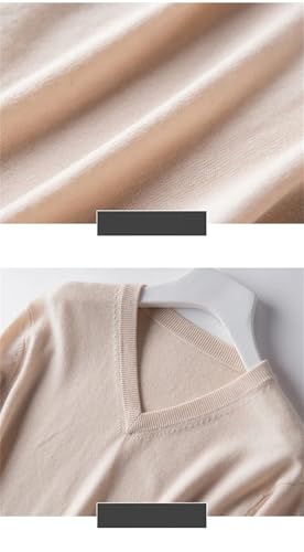 Cashmere Cotton Blend Classic V-Neck Knitted Sweater Men Autumn Winter Soft Warm Business Casual Jumper3