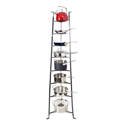 Handcrafted 8-Tier Cookware Stand Hammered Steel (Unassembled) by Enclume - Used condition - US$242.25