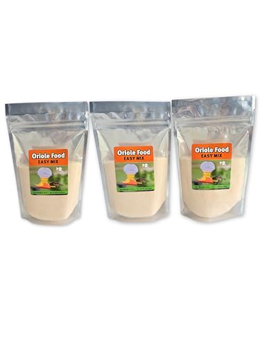 Songbird Essentials Oriole Nectar Mix - 8 Ounce Dry Concentrate Makes 48 Ounces Nectar - No Boil, All Natural, No Dyes or Artificial Sweeteners - Attracts Orioles and Hummingbirds [Pack of 3]