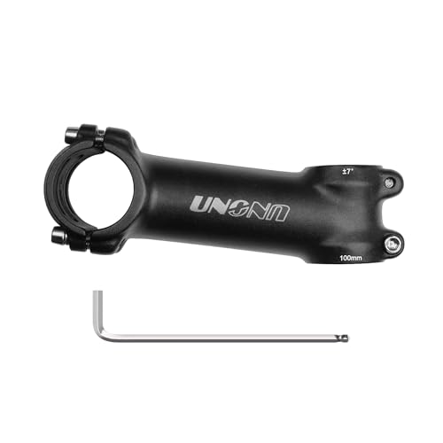 CYSKY Potencia MTB 31,8mm 25,4mm 7 Grados 60/70/80/90/100/110/120/130mm Potencia Bicicleta Corta para MTB Bicicleta de Carretera Gravel Bike City Bike Ebike (Abrazadera de Manillar de 25,4mm, 100mm)