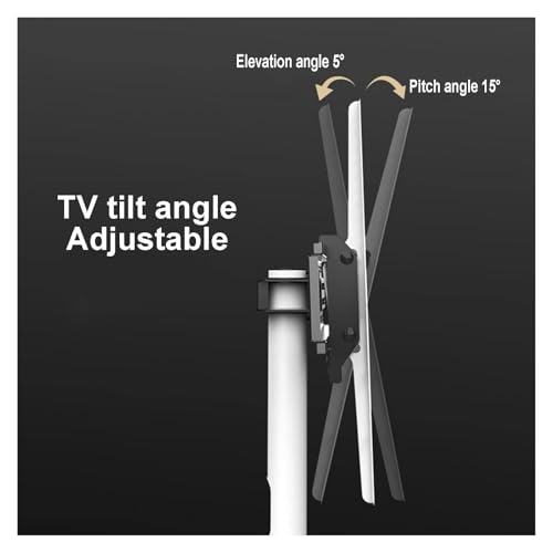 Soporte móvil para TV con altura ajustable y ruedas miniatura 3