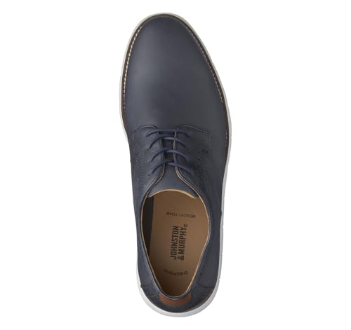 Image of Johnston & Murphy Men's Holden Oiled Leather Plain Toe Dress Casual Lace-up Shoe