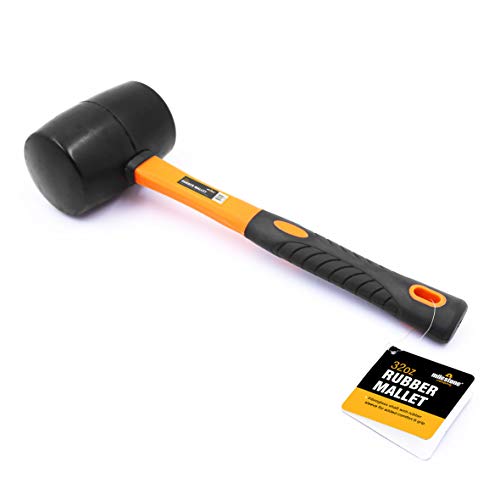 Price comparison product image Milestone Camping 16000 32oz Rubber Mallet / Sturdy Fibreglass Handle / Ideal for Putting Up Tents & Canopies