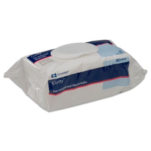 Covidien 5399SP Curity Pre-Moistened Washcloths, Soft Pack (Pack of 96)