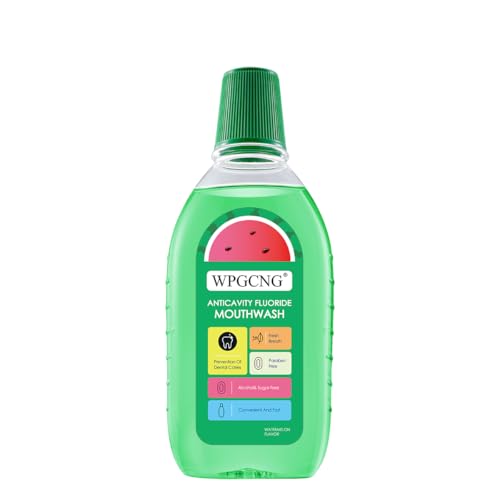 WPGCNG Total Care Anticavity Fluoride Mouthwash,Fresh Breath,Watermelon Flavor,Alcohol-Free,Gum Health,355ml(12 Fl Oz)
