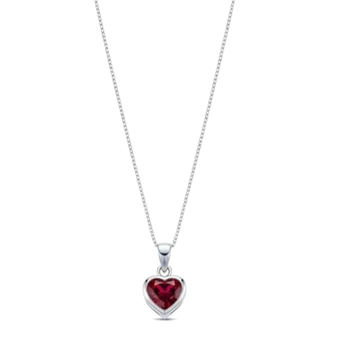 Image of Parnika 925 Sterling Silver Heart Solitaire Zircon Pendant for Women and Girls | Gift for Women n Girls | With Certificate of Authenticity | Pendant Only | Locket|