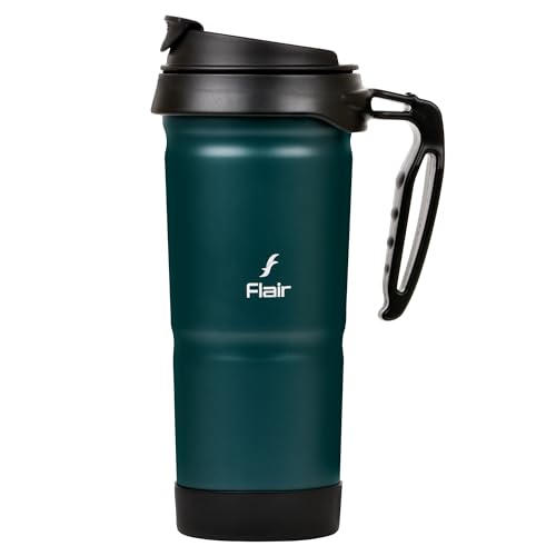 Image of FLAIR Atom Vacuum Insulated Flask 709ml - Green,Leak-Proof, Hot & Cold, 304 Stainless Steel, Tough & Durable, Food Grade Travel Tumbler - Stay Hydrated, Sip Anywhere