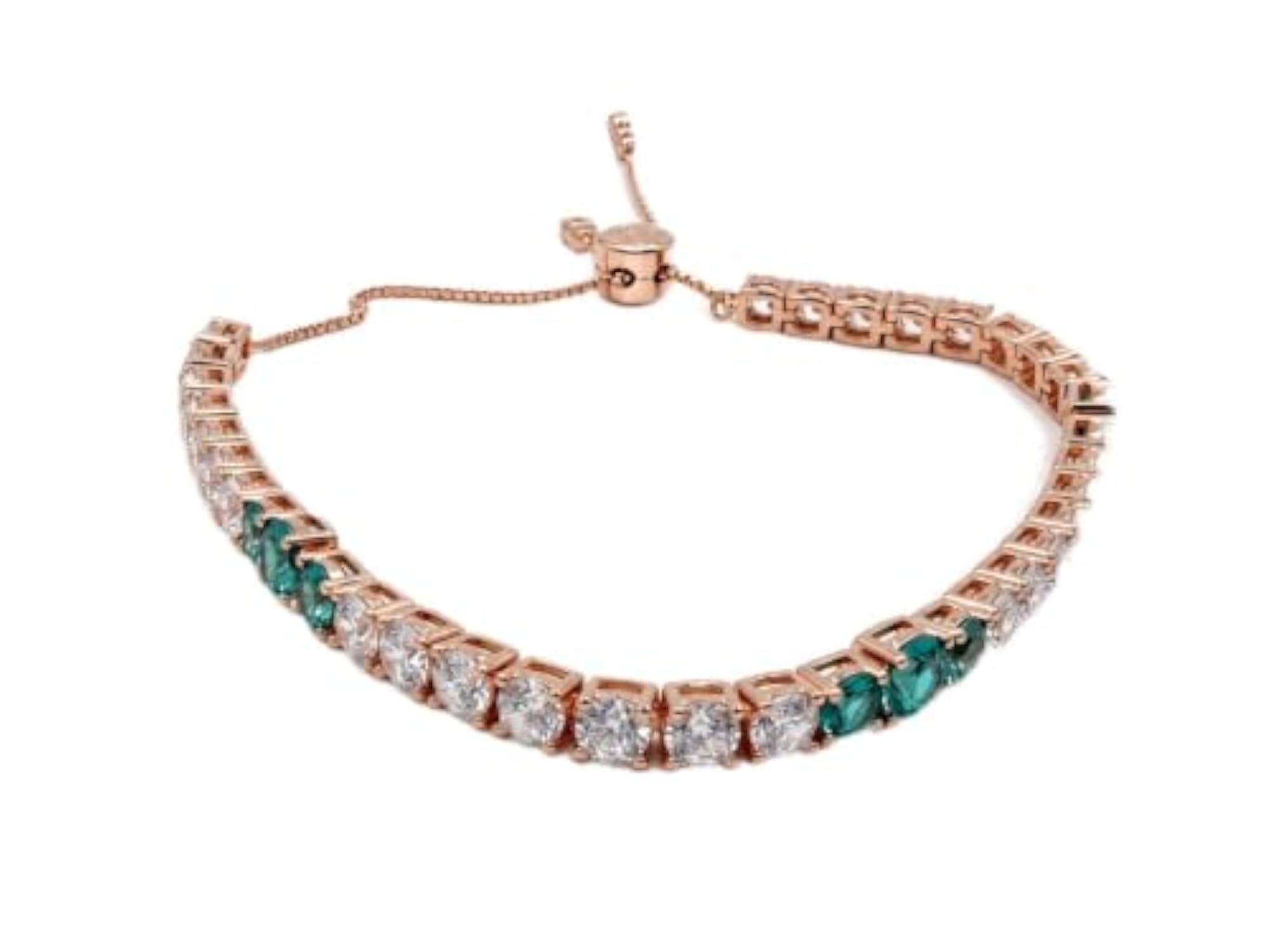 Women's 925 Sterling Silver Beaded Bracelet with Two-Tone Beads