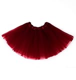 Fepdiu Girls Tutu Skirt 3 Layers Tulle Toddler Ballet Skirts Girls Tulle Tutu Dance Fit Most 3-10 yrs for Dance Party Costume (Dark red)