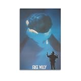 HRUERYWRBTT Free Willy Filmposter, ästhetische Wandkunst, 