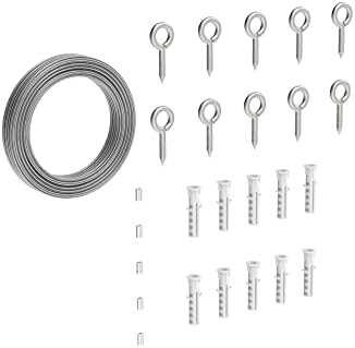 National Hardware N900-012, Wire Trellis Kit, 50 Ft Stainless Steel Plant Wall Wire Trellis for Climbing Plants and Vines