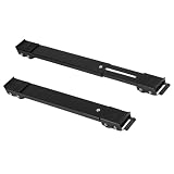 BREEZENEST 2PCS Universal Appliance Rollers - Adjustable Heavy Duty Wheels for Washing Machine, Fridge, Dryer & Dishwasher - Easy Move Mobile Base, White (Black)