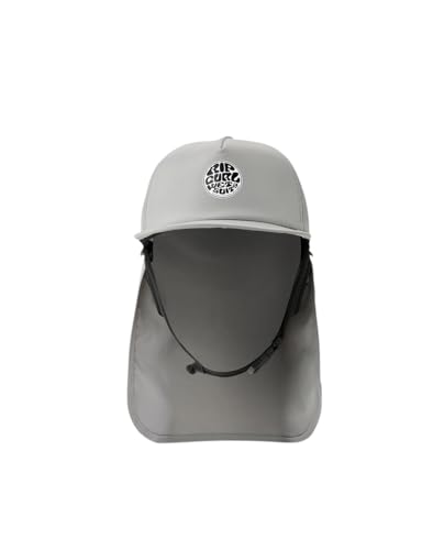 Rip Curl Men's UPF 50+ Quick Dry High Profile Surf Hat with Removable Neck Flap, Grey