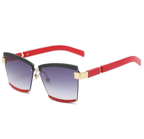 Lunettes de soleil de luxe sans monture style vintage élégant